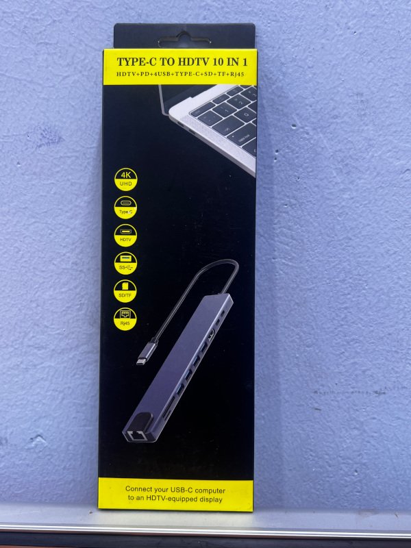 Type-C To HDTV 10 in 1 Adapter front 